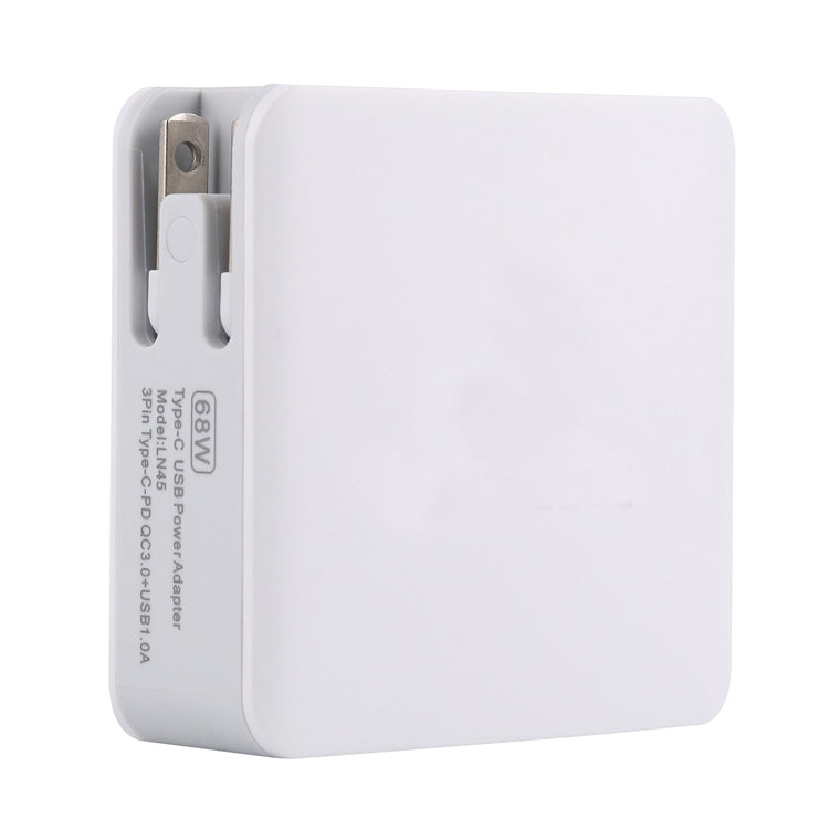 LN45 68W QC 3.0/PD Type-C+QC 3.0 USB+USB接口 可摺疊充電器，美規