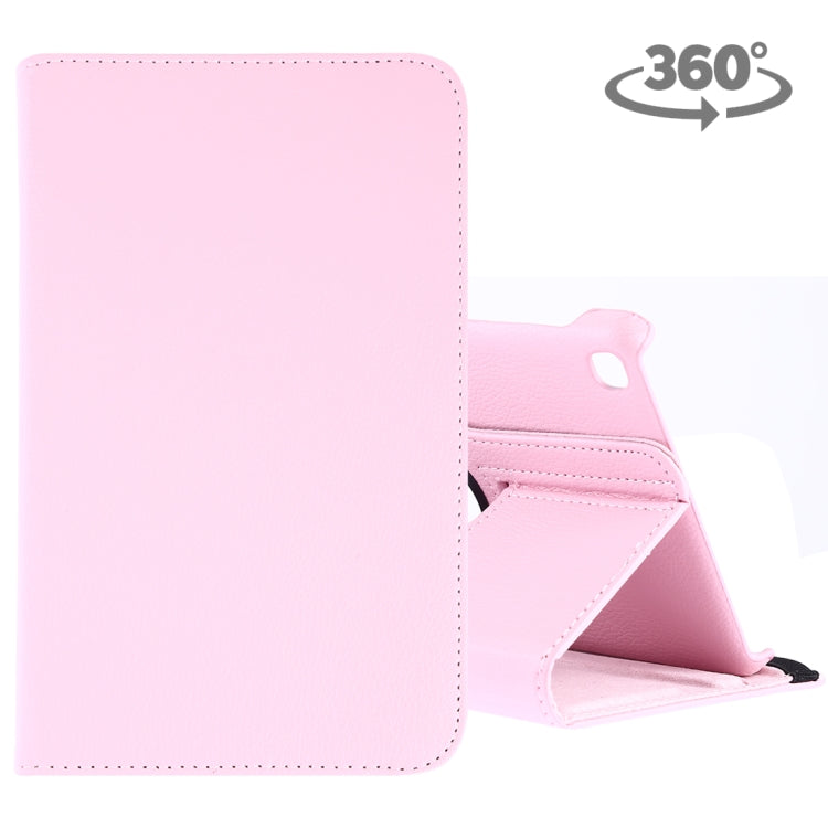 適用於Galaxy Tab A 8  / P200 / P205 荔枝紋左右開360度旋轉皮套 帶支架
