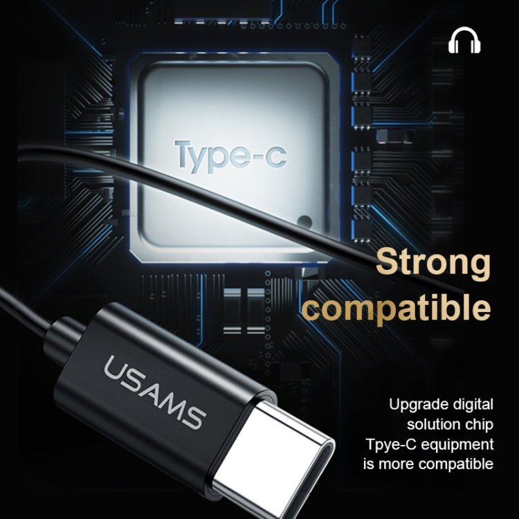 USAMS US-SJ482 EP-43 Type-C 入耳式線控金屬数字信號耳機帶数字芯片，線長：1.2m