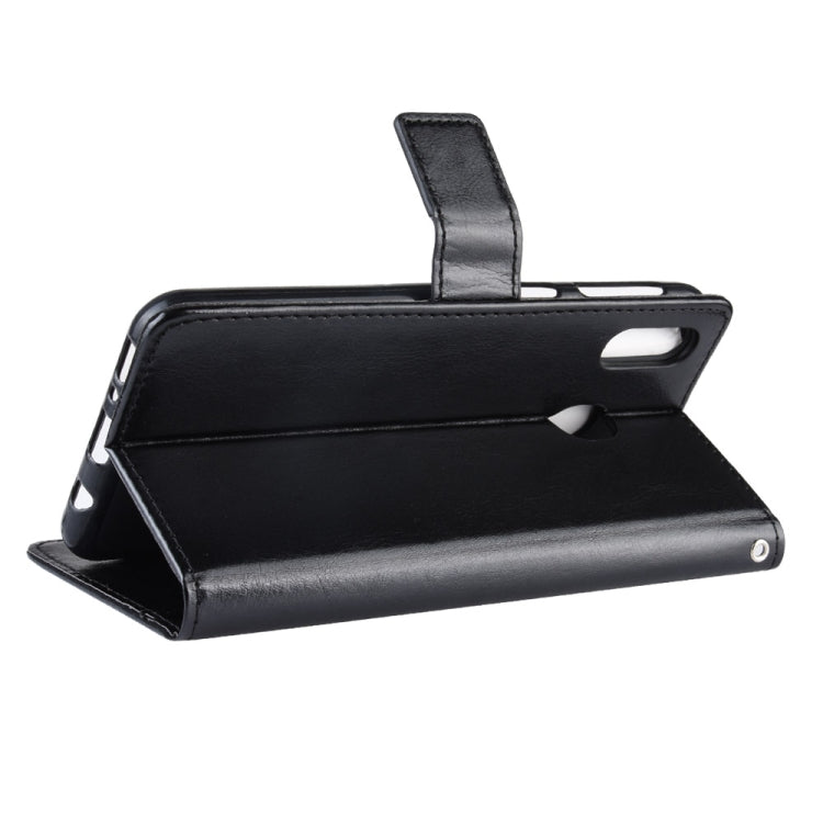 適用於三星 Galaxy M20 瘋馬紋左右翻蓋皮套 帶支架&卡槽&錢包