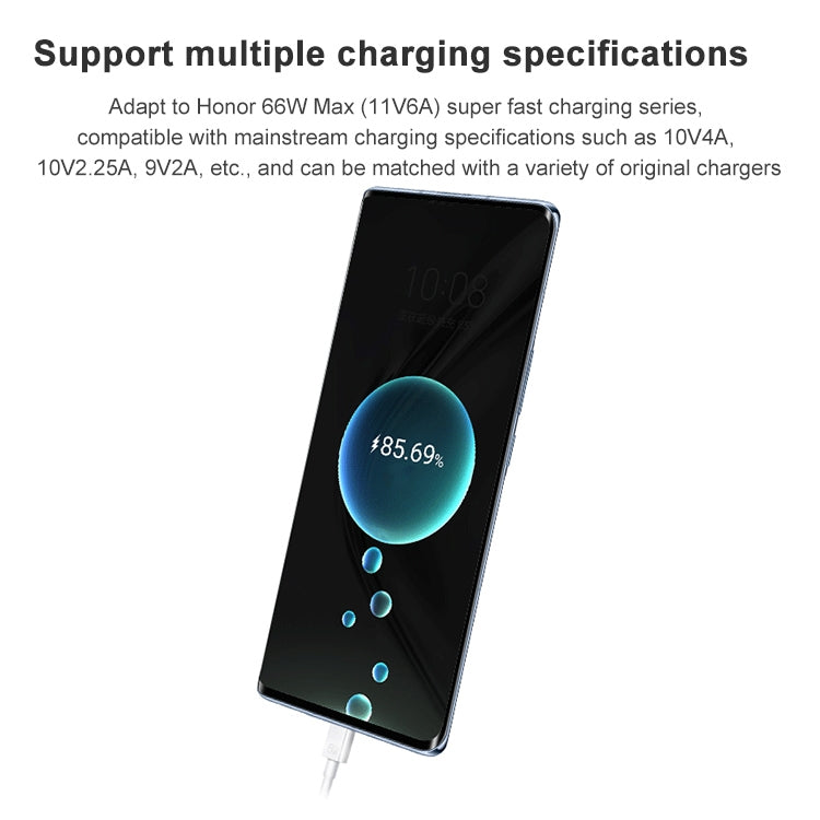 榮耀 AC790 6A USB轉Type-C接口 充電傳輸數據線，線長：1m