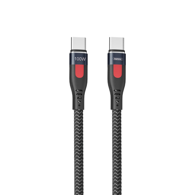 REMAX RC-187c 1m PD100W Type-C 轉USB-C / Type-C 樂速Pro鋁合金編織快充數據線