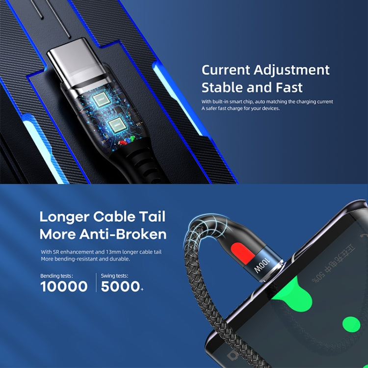 REMAX RC-188a 1m 5A USB 轉USB-C / Type-C 樂速Pro鋁合金編織快充數據線