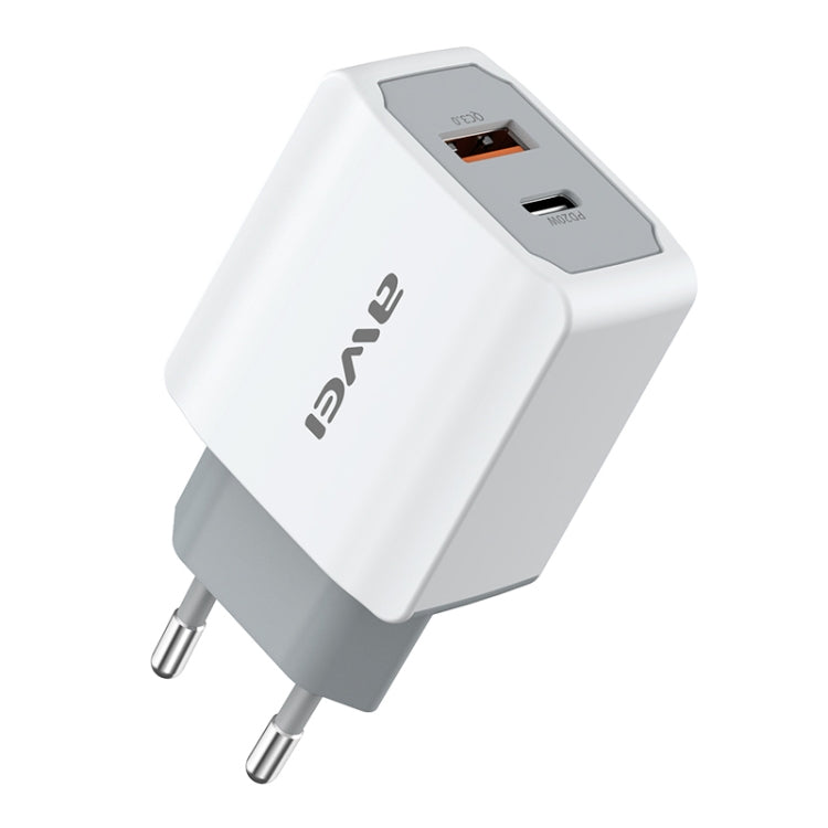 awei PD4 20W PD Type-C + QC 3.0 USB接口快速充電旅行充 歐規 帶數據線