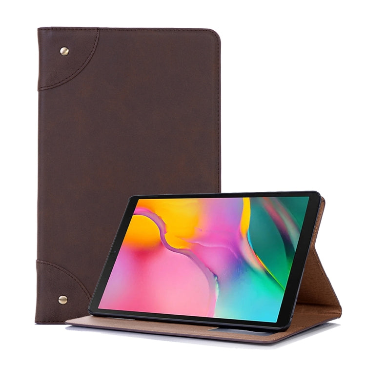 適用於三星Galaxy Tab A 10.1  T510 / T515 復古書本左右翻蓋皮套 帶支架&卡槽&錢包