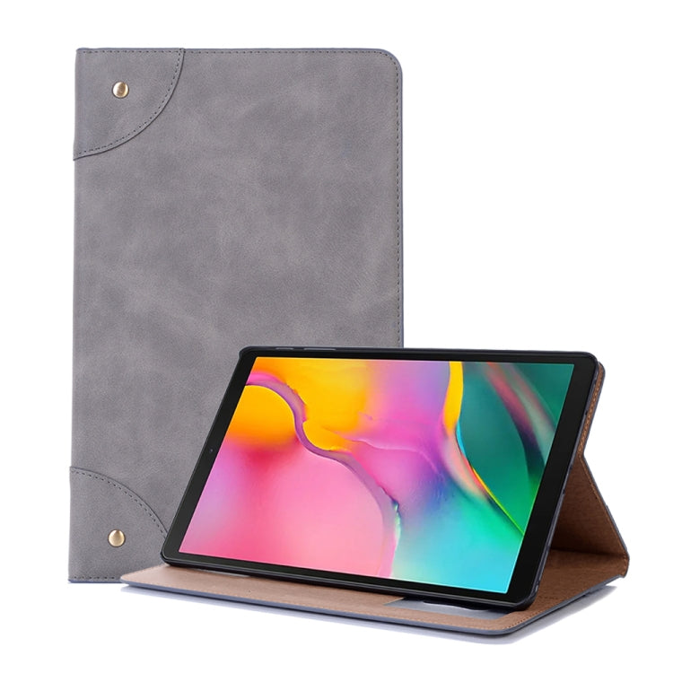 適用於三星Galaxy Tab A 10.1  T510 / T515 復古書本左右翻蓋皮套 帶支架&卡槽&錢包