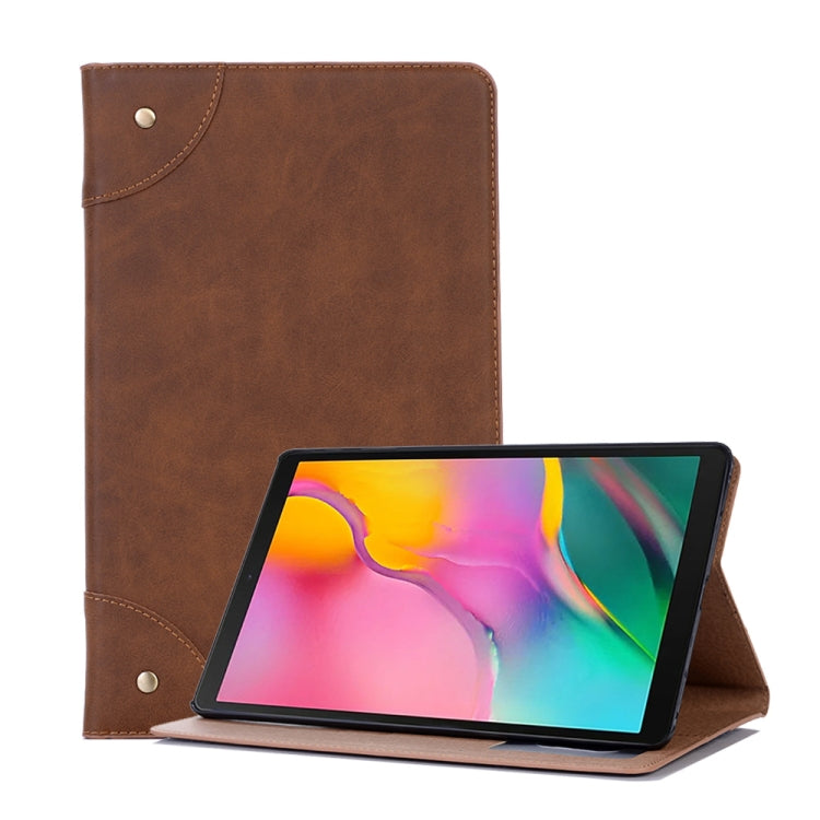 適用於三星Galaxy Tab A 10.1  T510 / T515 復古書本左右翻蓋皮套 帶支架&卡槽&錢包