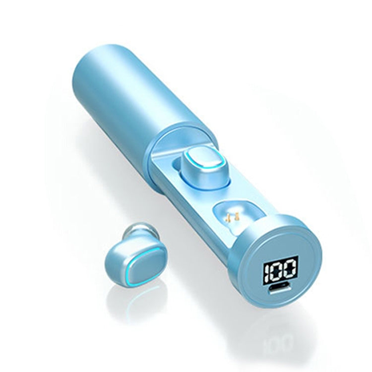 C1 藍牙5.0 TWS無線觸控數顯煙囪抽拉式藍牙耳機 帶充電倉