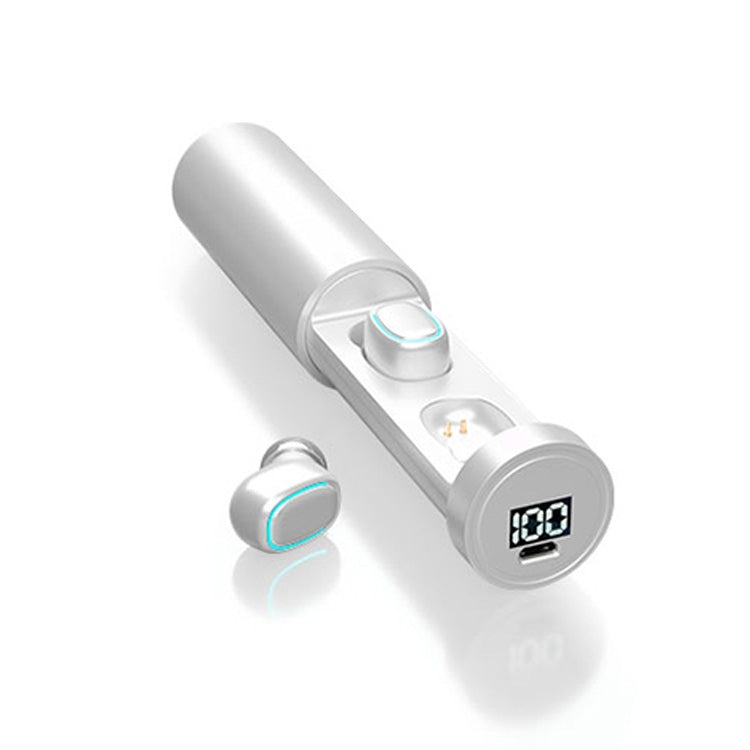 C1 藍牙5.0 TWS無線觸控數顯煙囪抽拉式藍牙耳機 帶充電倉