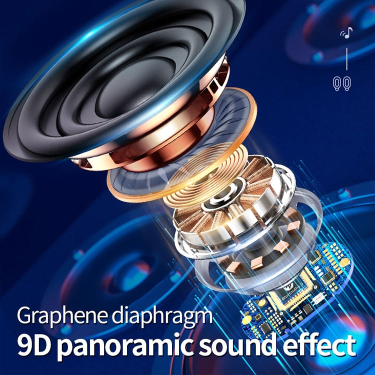 C1 藍牙5.0 TWS無線觸控數顯煙囪抽拉式藍牙耳機 帶充電倉