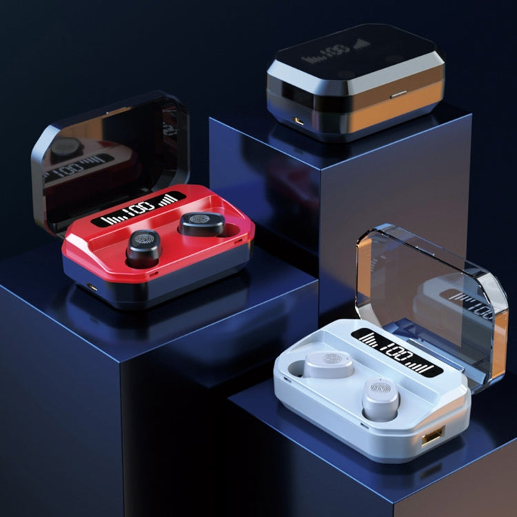 M8 藍牙5.0 TWS無線觸控數顯藍牙耳機 帶充電倉