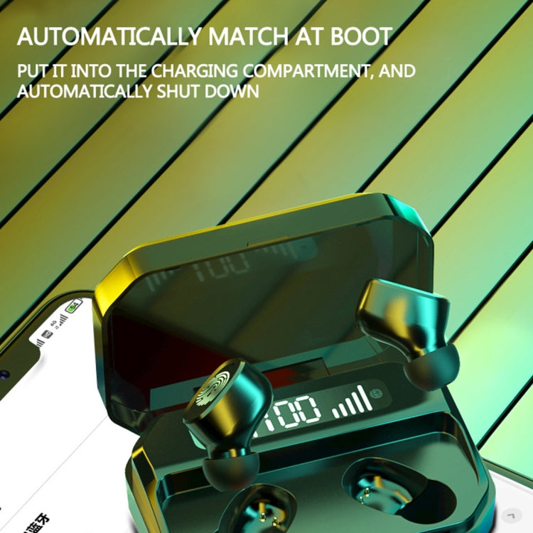 M8 藍牙5.0 TWS無線觸控數顯藍牙耳機 帶充電倉