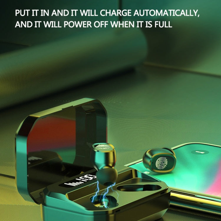 M8 藍牙5.0 TWS無線觸控數顯藍牙耳機 帶充電倉