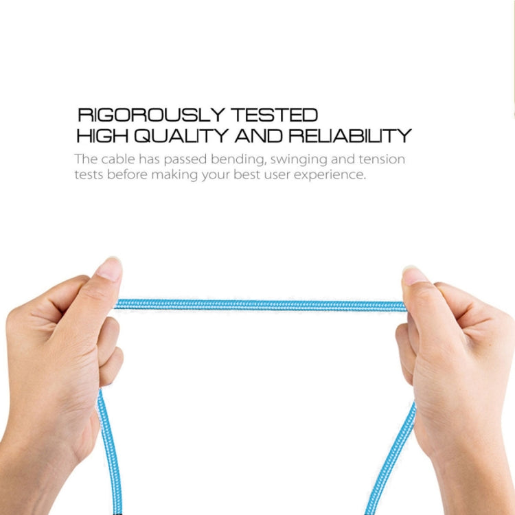 編織紋USB轉Type-C充電數據線 110根銅絲 線長:3米 3A總輸出2A傳輸數據