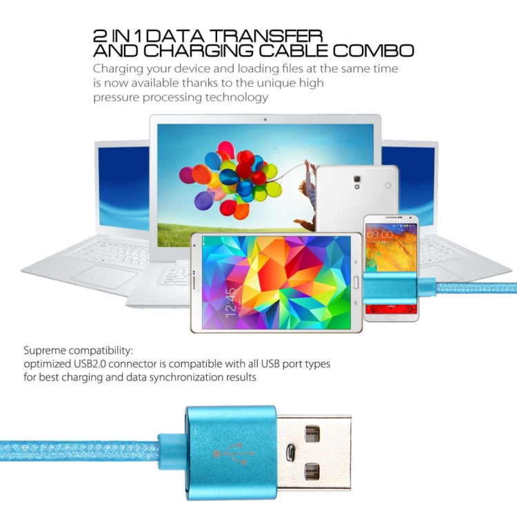 編織紋USB轉Type-C充電數據線 110根銅絲 線長:3米 3A總輸出2A傳輸數據