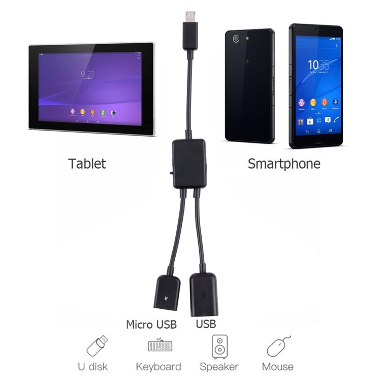 一拖二 Micro USB OTG轉接線