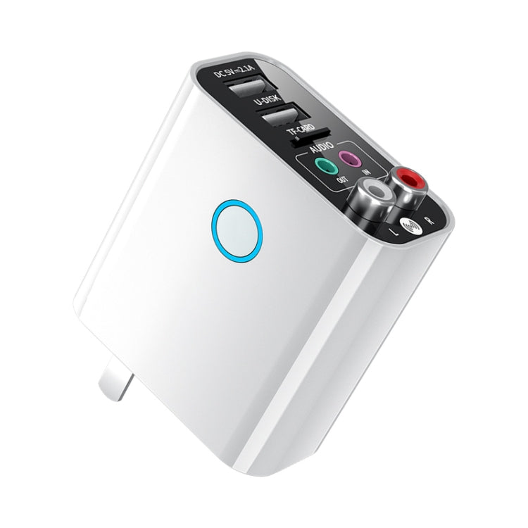 K16 2合一 3.5mm AUX+RAC雙輸出直插式藍牙5.0音頻發射器接收器 帶遙控器，中規