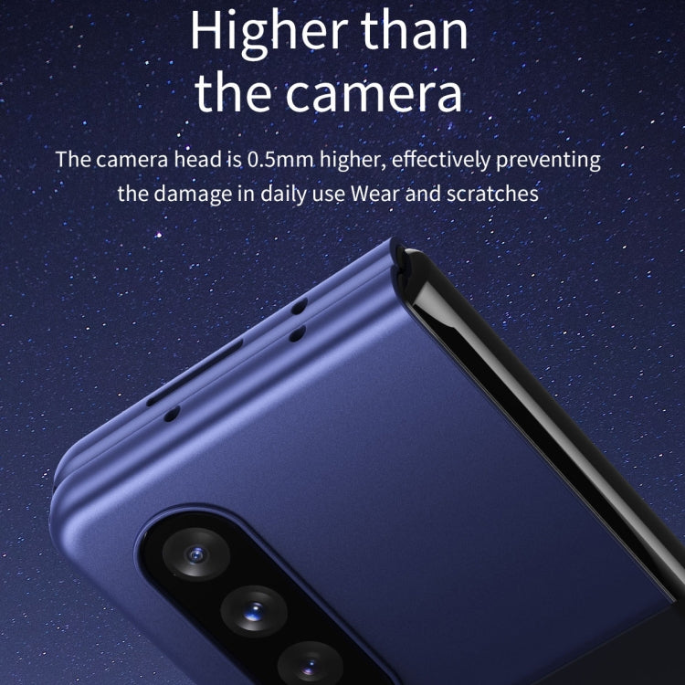 適用於三星 Galaxy Z Fold3 5G 膚感磨砂電鍍摺疊保護殼