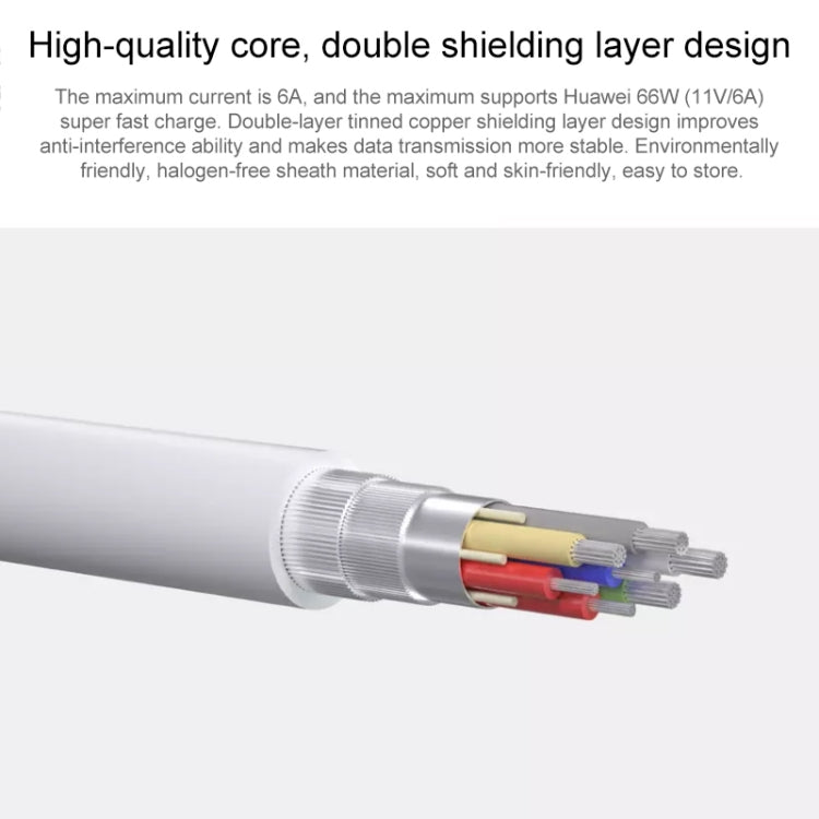 原裝華為 CC800 6A USB Type-C 轉 USB Type-C數據線，長度：1.8m