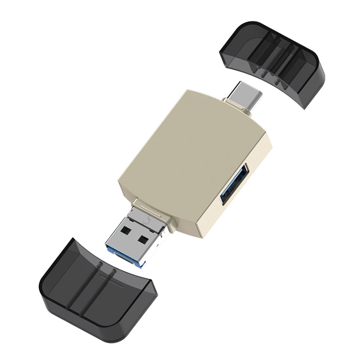 3合一 Type-C轉USB+Micro USB OTG適配器TF / SD卡讀卡器