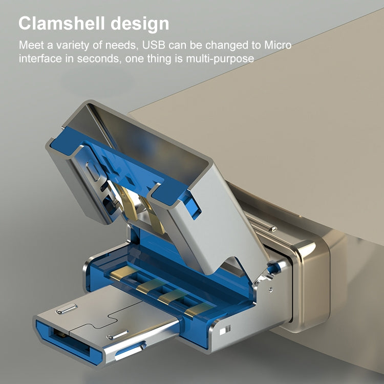 3合一 Type-C轉USB+Micro USB OTG適配器TF / SD卡讀卡器