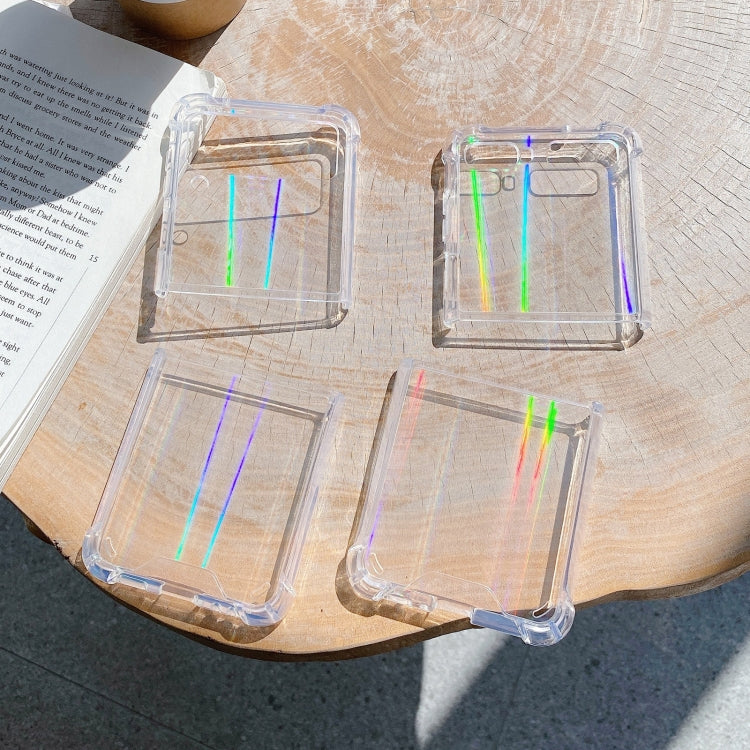 適用於 三星 Galaxy Z Flip3 5G  極光PC+TPU 透明四角防摔手機殼