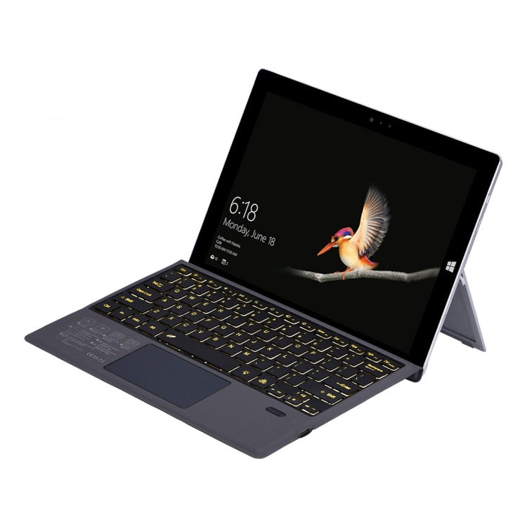 1089D-C 適用於 微軟Surface pro3 / pro4 / pro 2017 / pro6 / pro7通用磁性吸附藍牙3.0平板鍵盤皮套帶七彩背光燈