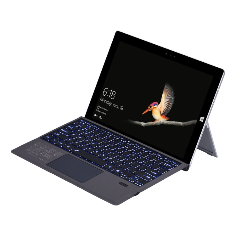 1089D-C 適用於 微軟Surface pro3 / pro4 / pro 2017 / pro6 / pro7通用磁性吸附藍牙3.0平板鍵盤皮套帶七彩背光燈