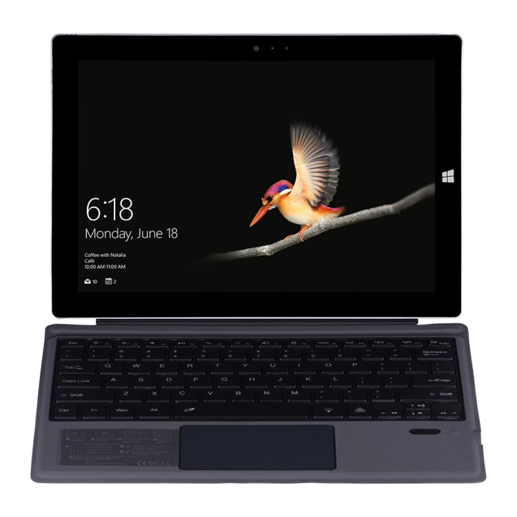 1089D-C 適用於 微軟Surface pro3 / pro4 / pro 2017 / pro6 / pro7通用磁性吸附藍牙3.0平板鍵盤皮套帶七彩背光燈