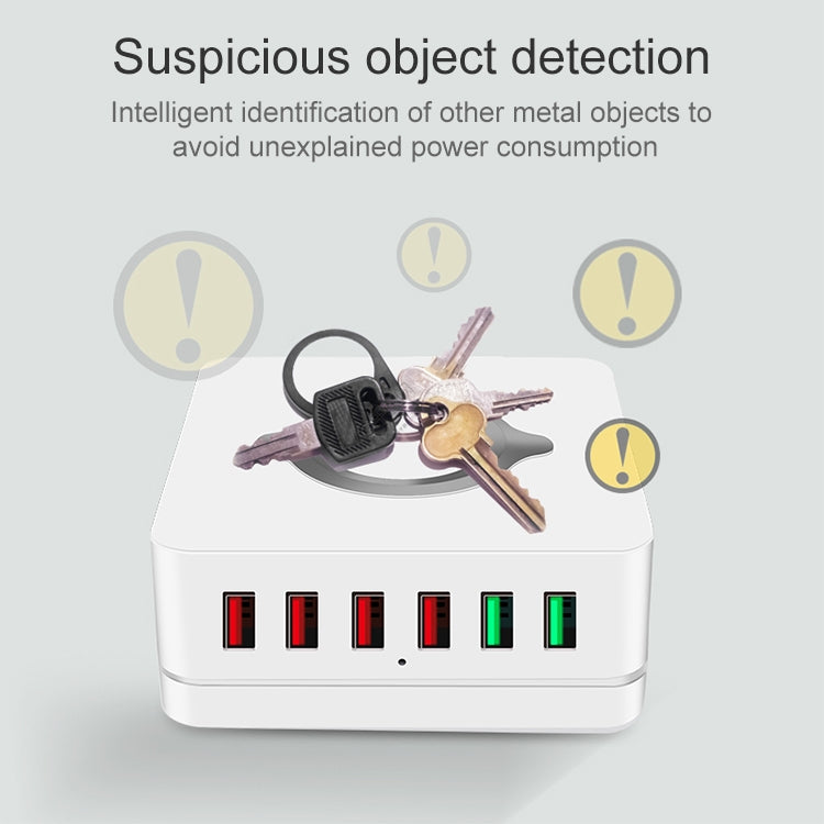 E6 7合一 多功能無線充電USB智能插座