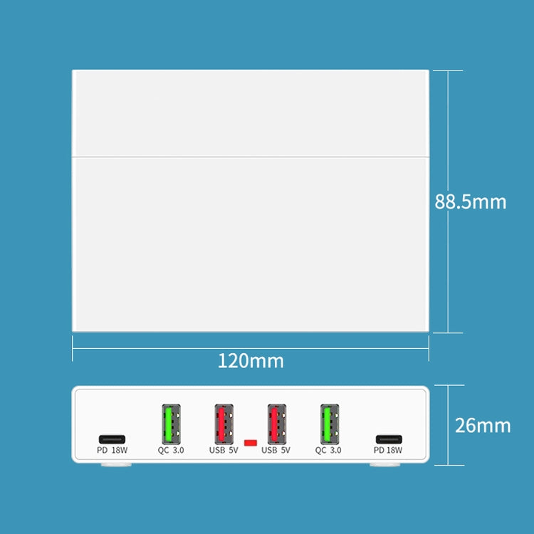 X5 6合一 多功能快充充電USB智能插座
