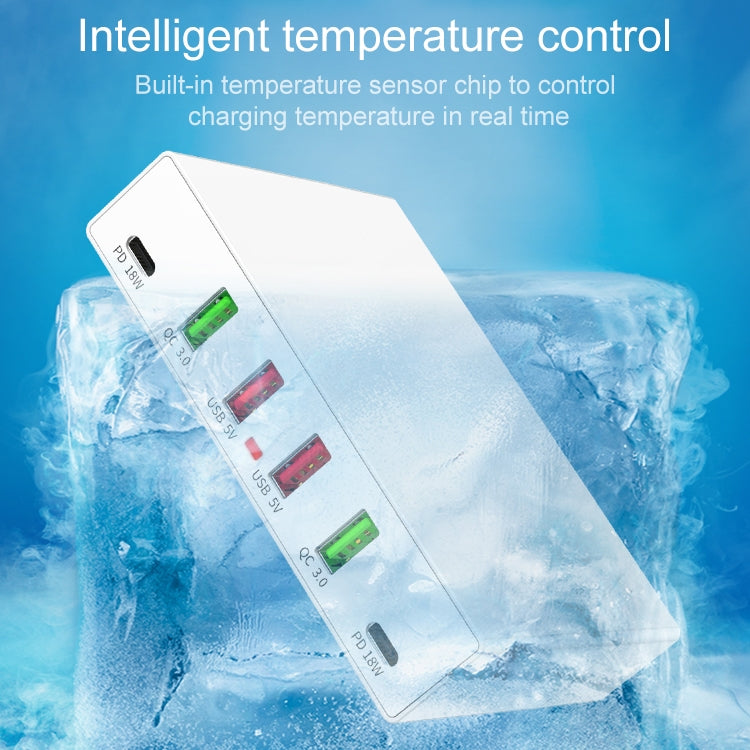 X5 6合一 多功能快充充電USB智能插座