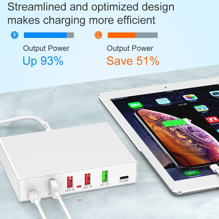 X5 6合一 多功能快充充電USB智能插座