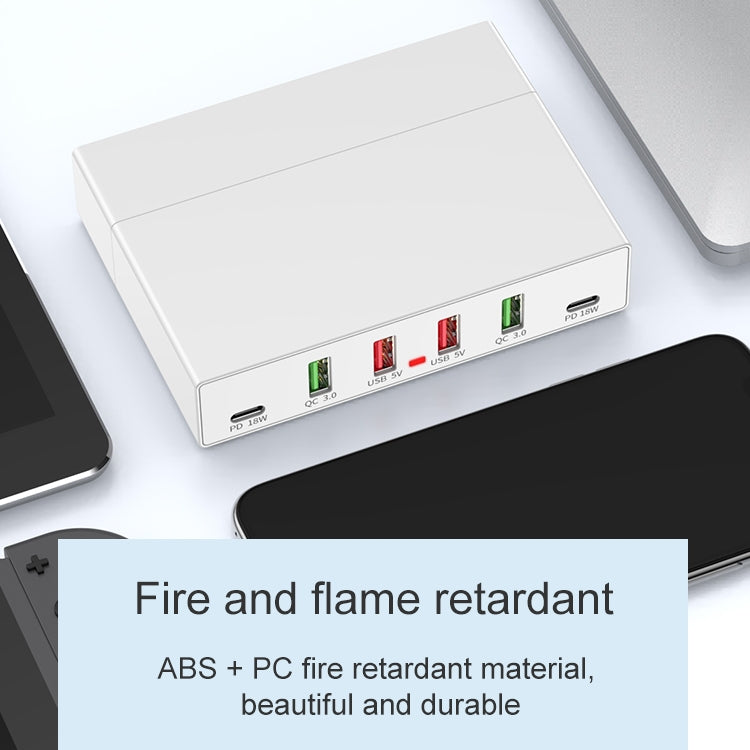 X5 6合一 多功能快充充電USB智能插座