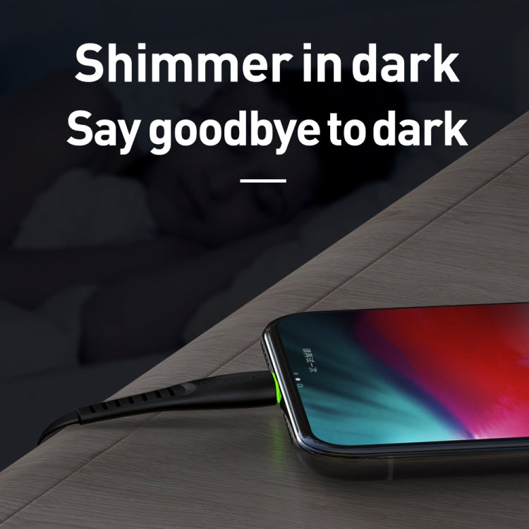 麥多多 CA-6431 飛魚系列 Type-C 轉 USB LED數據線，線長：1.2米