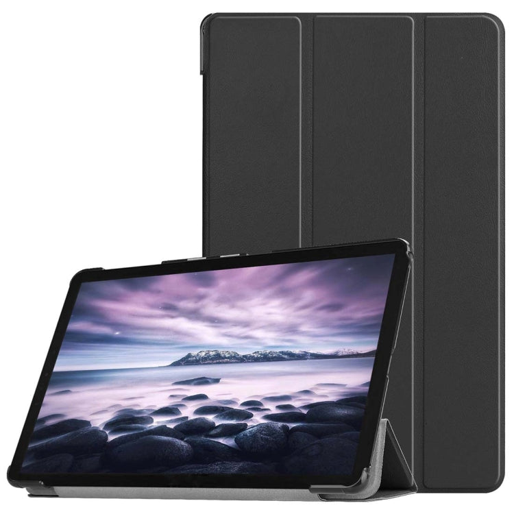 適用於三星Galaxy Tab A 10.5 / T595 & T590 卡斯特紋左右翻蓋平板皮套 帶三折支架&智能休眠功能
