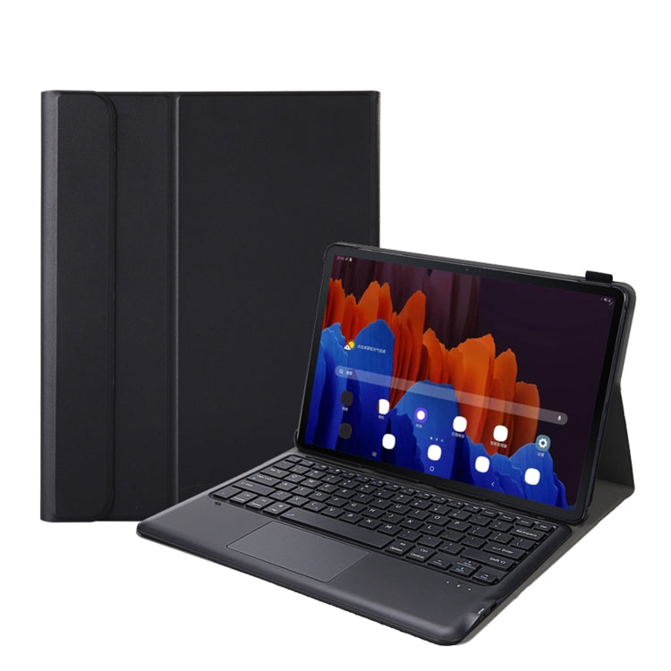 A970-A Splittable Bluetooth Keyboard Leather Tablet Case for Samsung Galaxy Tab S8+ / S7 FE T730 / S7+ T970 / T975, with Touchpad & Holder