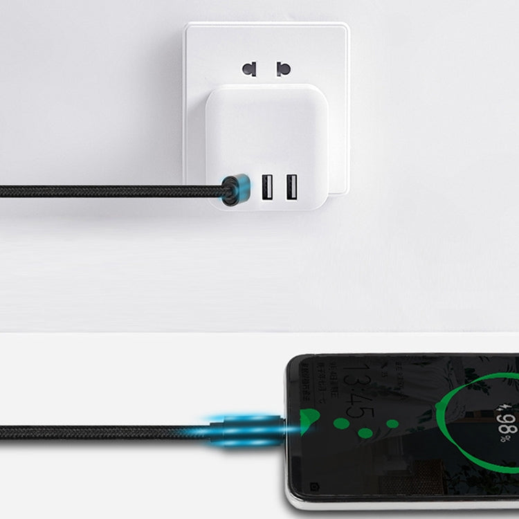 60W PD Type-C公頭轉Type-C公頭 編織數據線，線長：1m