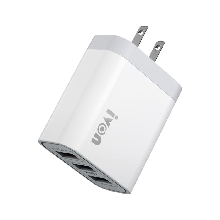 IVON AD37 5A QC 3.0 三個USB接口旅行充，美規