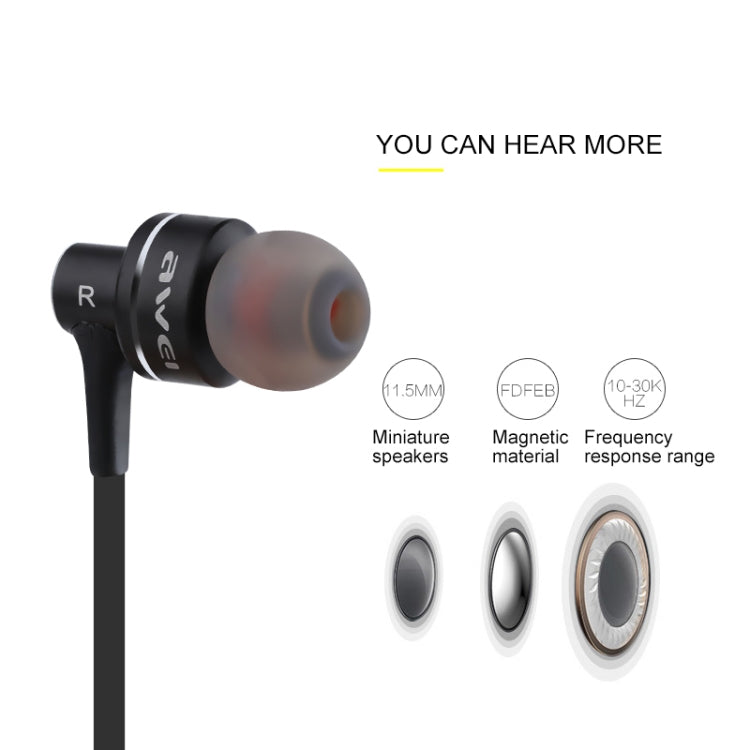 awei ES-10TY TPE 3.5mm入耳式線控耳機 線長1.2米