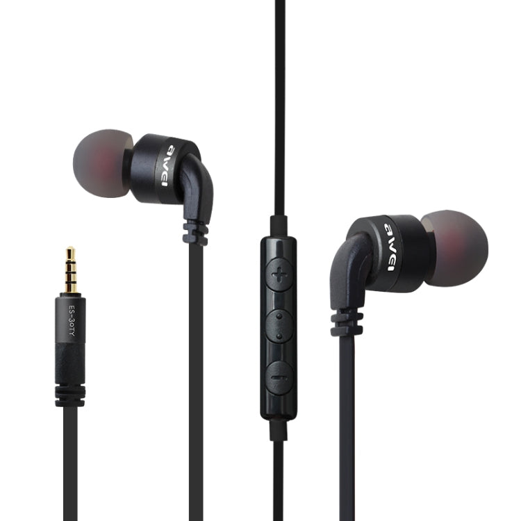 awei ES-30TY TPE 3.5mm入耳式線控耳機 線長1.2米