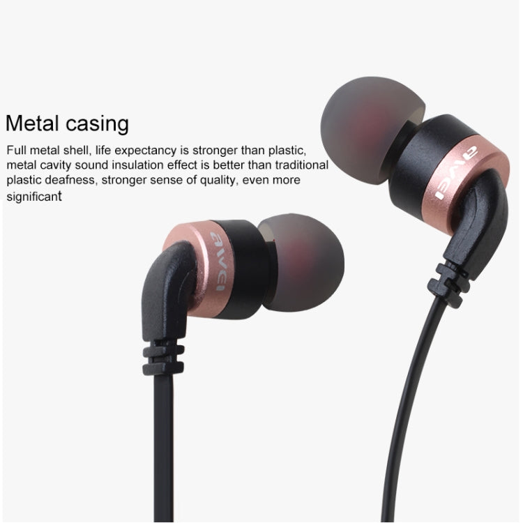 awei ES-30TY TPE 3.5mm入耳式線控耳機 線長1.2米