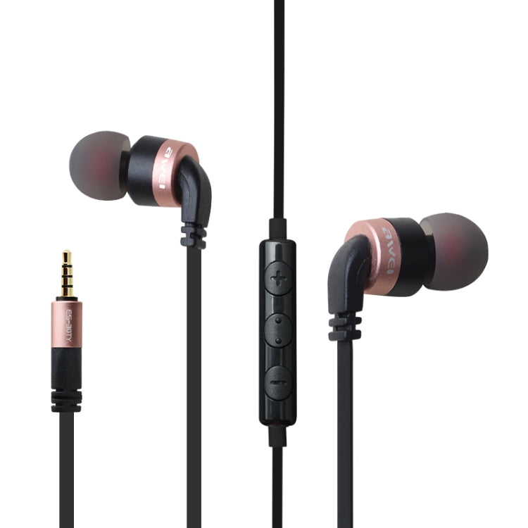 awei ES-30TY TPE 3.5mm入耳式線控耳機 線長1.2米