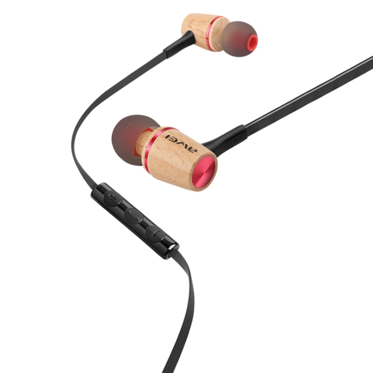 awei ES-80TY TPE 木紋3.5mm入耳式線控耳機 線長1.2米