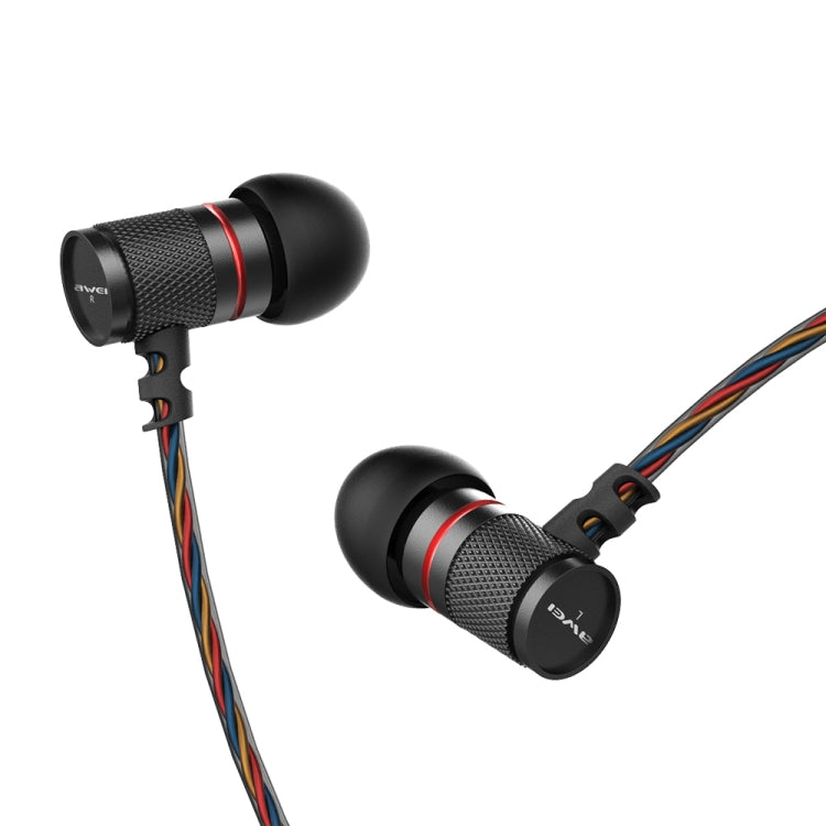 awei ES-660i TPE 編織紋3.5mm入耳式線控耳機 線長1.2米