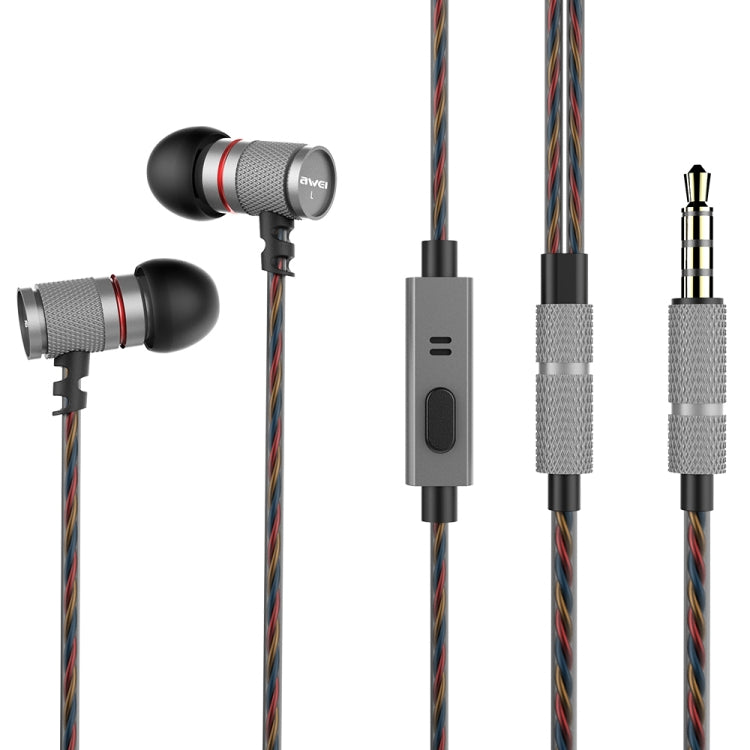 awei ES-660i TPE 編織紋3.5mm入耳式線控耳機 線長1.2米
