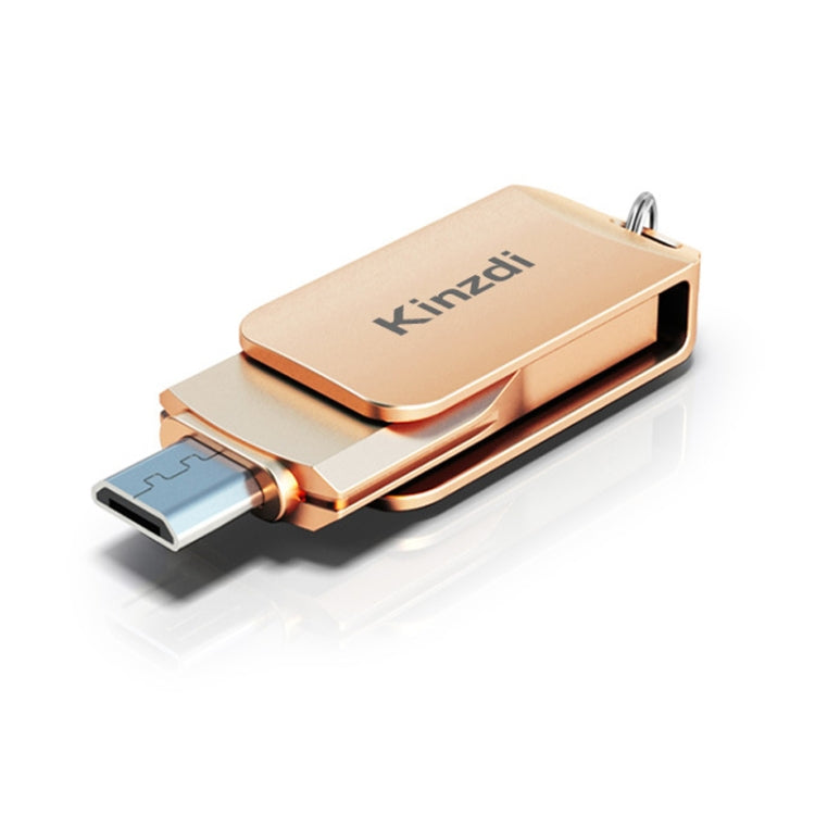 Kinzdi 16GB USB + Type-C 接口金屬旋轉U盤V8