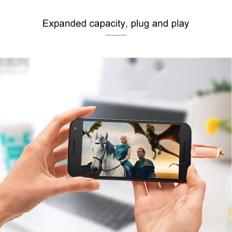 Kinzdi 16GB USB + Type-C 接口金屬旋轉U盤V8