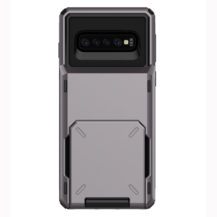 適用於三星 Galaxy S10 翻蓋插卡TPU + PC防摔保護殼