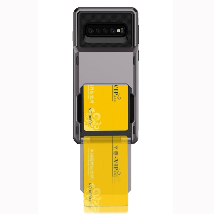 適用於三星 Galaxy S10 翻蓋插卡TPU + PC防摔保護殼